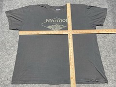 Marmot Distresed Gray Organic COtton 2XL Outdoors Hike Climb Trail Travel Shirt