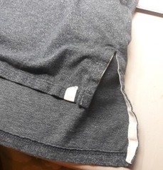 On The Byas Mens Longer Length TShirt Crew Gray Textured Short Sleeve L Tall