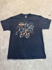 Harley Davidson 100% Cotton (Boston, MA) Black T-Shirt L
