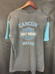 Vintage 80s Harley Davidson Blue Sleeve Cancun