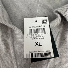 NEW And Now This Mens Henley Shirt Long Sleeve Split Neck $39.50 XL Lunar Rock