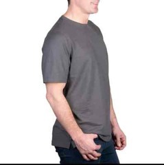 Kirkland Signature Men’s Pima Cotton Slub Tee, Gray, Size S