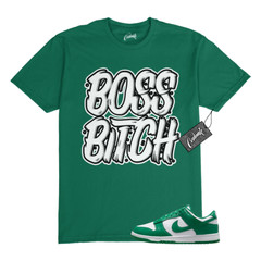 Dunk Malachite Green White Low T Shirt Match BOSS