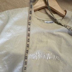 Shaka Wear Pale Yellow Super Max Heavy Streetwear Cotton T Shirt Men’s Large