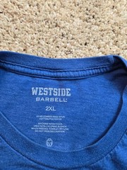 Westside Barbell T Shirt 2XL Mens Blue Short Sleeve Gym Graphic Powerlifting