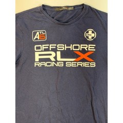 RLX Ralph Lauren Mens Offshore Racing Series Graphic T-Shirt Navy Blue Small