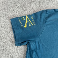Grunt Style Shirt Mens Large Teal Fly Atomic Airlines Graphic Short Sleeve Tee