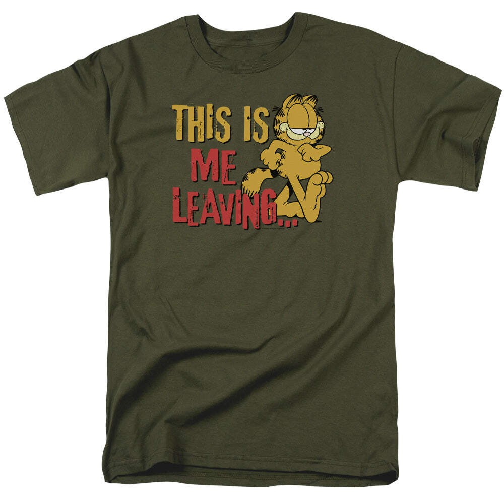 Garfield Leaving Licensed Adult Unisex T-Shirt Regular Fit Tee SM-3X
