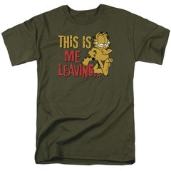 Garfield Leaving Licensed Adult Unisex T-Shirt Regular Fit Tee SM-3X
