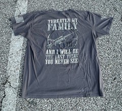 Protect Family 2nd Amendment Tactical 3X T-shirt AR Scope Bullet Hole Sniper Gun