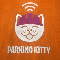 Parking Kitty T Shirt Mens XL Cat WiFi Funny Happy Rainbow Y2K S408