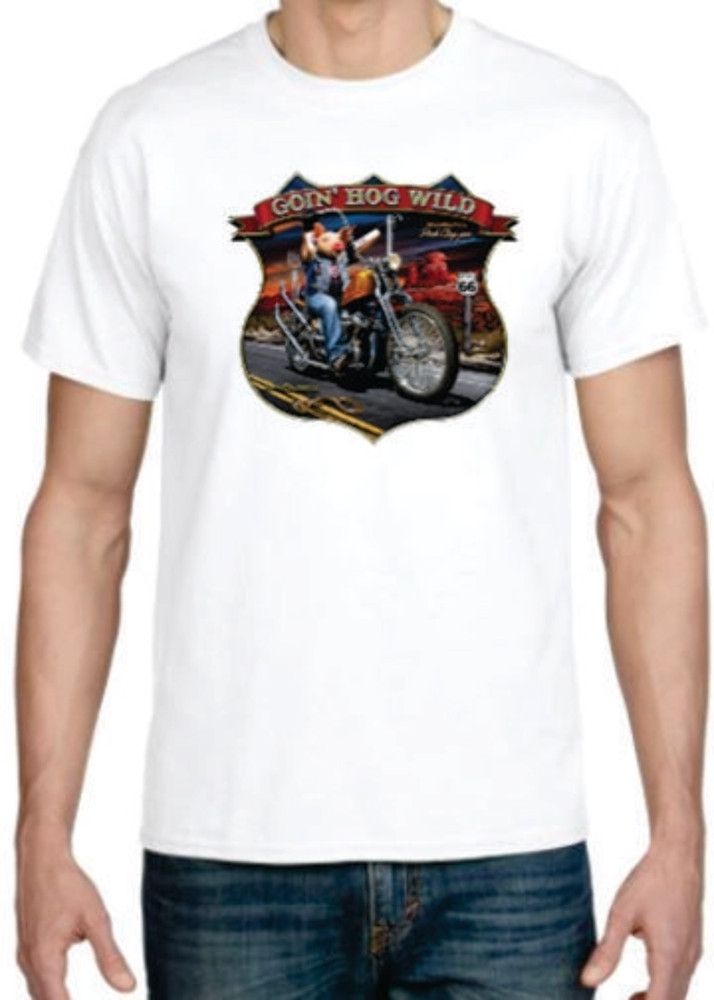 Adult DryBlend® T-Shirt – ( GO’IN HOG WILD – BIKER / CHOPPER)