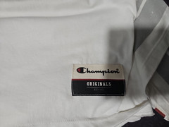 CHAMPION T-Shirt Men’s SMALL WHITE Short Sleeve Crew Neck Cotton Polyester RAYON