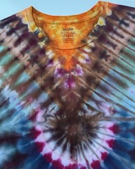Handmade Ice Tie Dye Adult T-Shirt Size 2XL Multicolor Patriotic Gildan Tee NEW