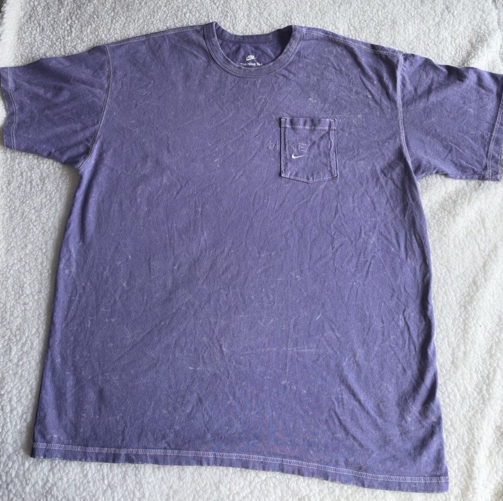 Nike Sportswear Max90 Acid Wash Pocket T-Shirt Dusty Amethyst Purple Men’s Large