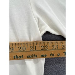Claiborne Shirt Mens Sz L Cream White Modal Blend Short Sleeve Crewneck Tee