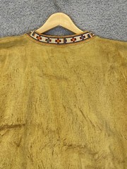 Vintage Factory Artwear Beaded Aztec Native American Totem Shirt Size Large