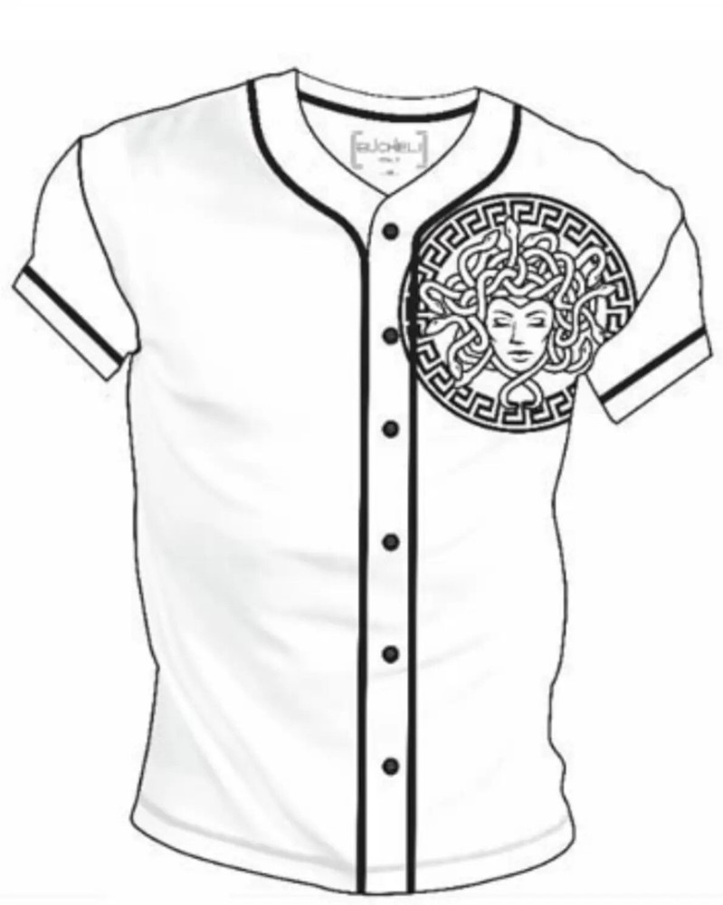 Men’s Bucheli Baseball Jersey Shirt,Italian Style,Stretch S to L….A23.