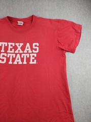 Adults T Shirt Large Texas State Bobcats Red Texas State
