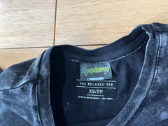 The Relaxed Tee x Goosebumps Logo Graphics Distressed Black Tshirt – Unisex XS