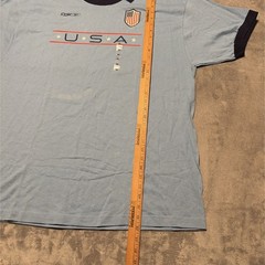 Vintage Reebok USA Ringer Tshirt – New W/ Tags – Size XL – Red White & Blue NWT