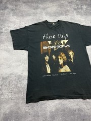 Vintage 1996 Bon Jovi These Days Rare Tour T-Shirt Single Stitch Black Size XL