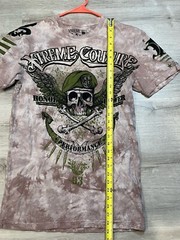 Vintage Y2K Xtreme Couture T Shirt Grunge Tattoo Skull Print Size Medium