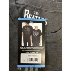 The Beatles 1965 American Tour Rubber Soul Graphic Tee Mens Large Black Soot NEW