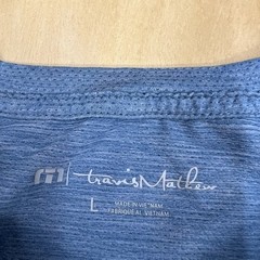 Travis Matthew Heater Pro Active Tee T-Shirt Mens Sz Large Blue Poly Stretch