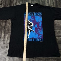 Vintage Guns N Roses Shirt XL EURO Black 90s Band Use Your Illusion II 1991