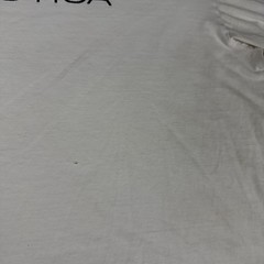Nautica Shirt Mens Large White Blue Spell Out Logo Short Sleeve Cotton READ