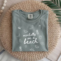 Mentally On Beach Summer Vacation Comfort Tee