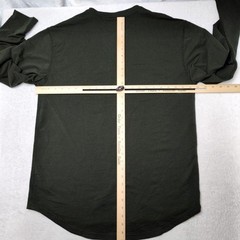 BYLT Shirt Mens XL Green Long Sleeve Henley Tagless Lightweight Stretch