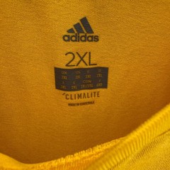 Adidas Climalite Mens 2XL Long Sleeve Shirt Gold Yellow Athletic Performance Tee