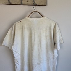 1980s Russell Cotton White Paper Thin T-Shirt Large