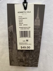 NEW Kenneth Cole Men’s Medium White Core Edit V-neck Short Sleeve T-Shirt