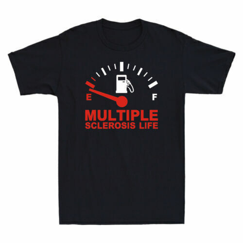 Out Of Energy Fuelling Multiple Sclerosis Life Men’s Funny Cotton T-Shirt Black