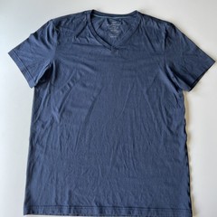 Mack Weldon T Shirt Men’s Large Navy Blue V Neck Pima Cotton Tagless Soft Tee