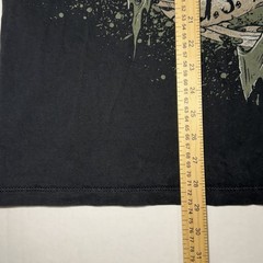 Y2K 2000s 1.0z Designs Black Cotton T-Shirt with Skulls, Men’s Size 2XL