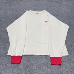 Human Made Japan Nigo Raglan Thermal Knit Long Sleeve Crew Men XL Boxy Cropped