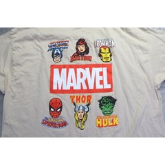 Marvel Comics Avengers Graphic T-Shirt Men’s 2XL Beige Sand Superhero Crew Neck