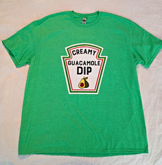 Creamy Guacamole Dip Mens Avocado T-Shirt 2XL Poly/Cotton Blend Gildan Green