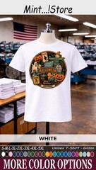 Halloween Stay Spooky Shirt, Pumpkin Ghost Scarecrow Graphic Tee
