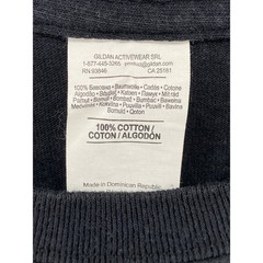 GILDAN Men’s Black Square Graphic Crewneck Casual Short Sleeve T-Shirt SZ L