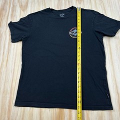 Billabong Premium T-shirt Men S Black Graphic Print Logo Surf Skate Distressed