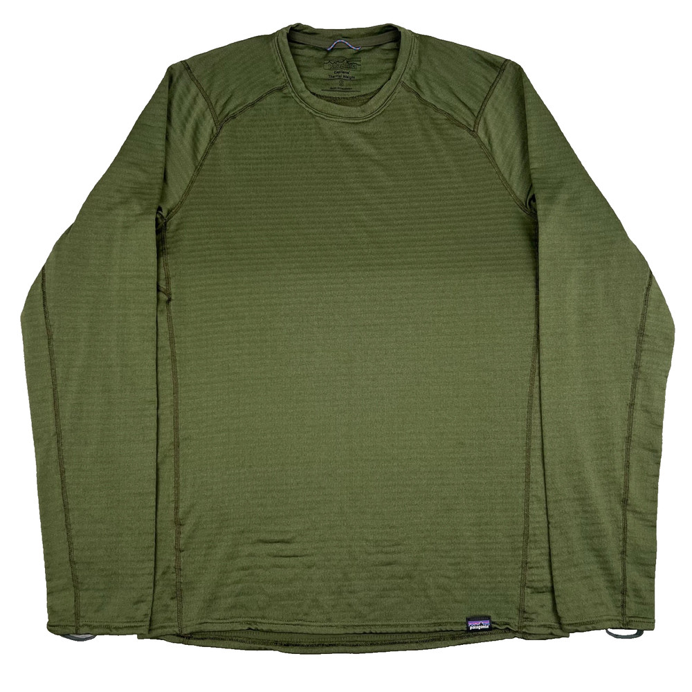 Patagonia Capilene Thermal Weight Shirt Men’s S Green Base Layer Long Sleeve