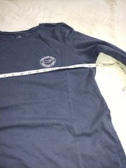 Vineyard Vines Men’s Blue Crew Neck Long Sleeve Pocket Whale Logo Tee Size M