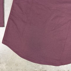 Bylt T Shirt Mens Large Burgandy Drop Cut Long Sleeve Stretch Preowned