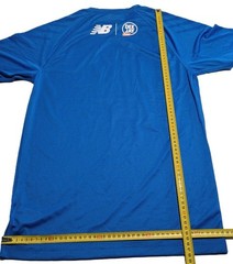 New Balance Radio Deejay Shirt Mens Slim S Womens M Blue Polyester Running Top