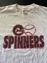 Vintage Lowell Spinners Shirt Men Sz XL Go Spinners Graphic Tee MLB 1998 RARE